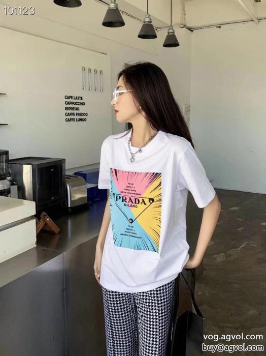 コピー 商品 ブランド半袖TシャツPRADA快適な着心地2023年2023流行ファッション_0_3