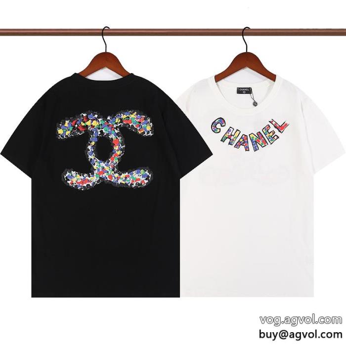 男女共用半袖Tシャツブランド コピーCHコピー ブランド 販売優れた品質ファッションに新しい色完売品冬に大活躍間違いなし_0_3