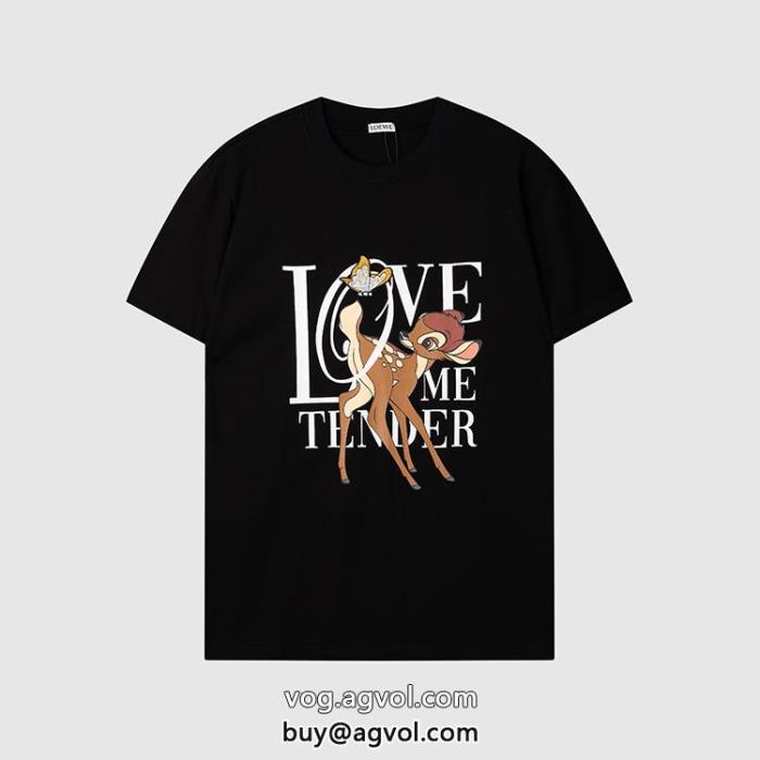 男女共用半袖Tシャツ耐久性偽 ブランド 販売ロエベ限定生産品お洒落な印象に_0_0