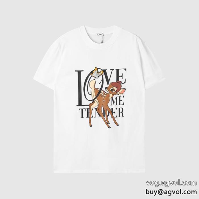 男女共用半袖Tシャツ耐久性偽 ブランド 販売ロエベ限定生産品お洒落な印象に_0_1