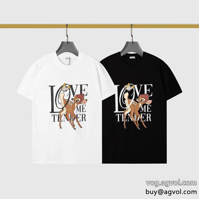 男女共用半袖Tシャツ耐久性偽 ブランド 販売ロエベ限定生産品お洒落な印象に_0_2