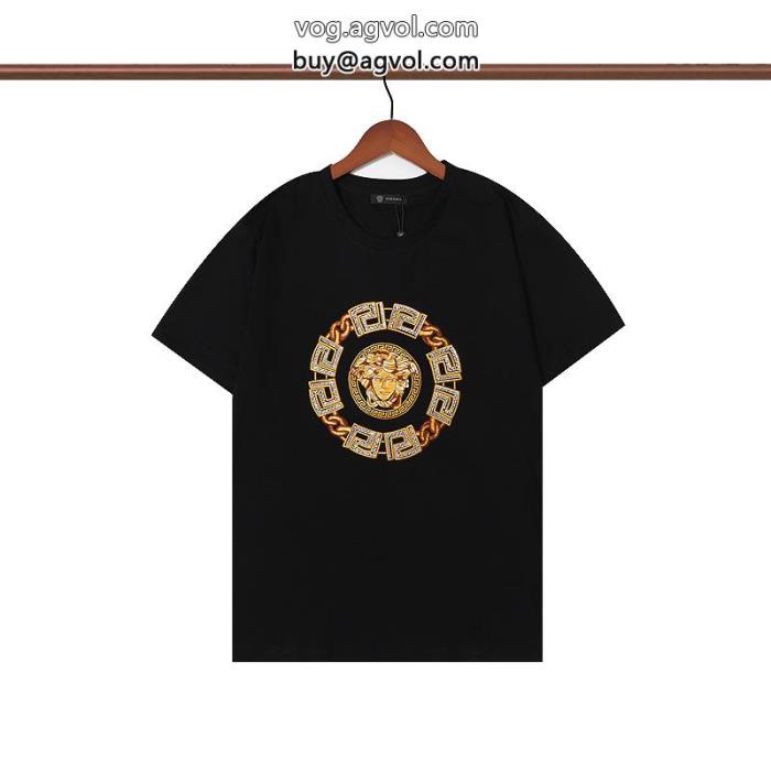 VERSACEお得で品が良い半袖Tシャツ今旬のシルエットバランスSS23注目スタイルコピー ブランド 販売_0_1