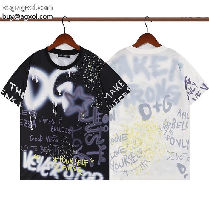 一流Dolce&Gabbana偽物 ブランド半袖Tシャツカジュアルなのに高感度が高く最新とても可愛い_0_1