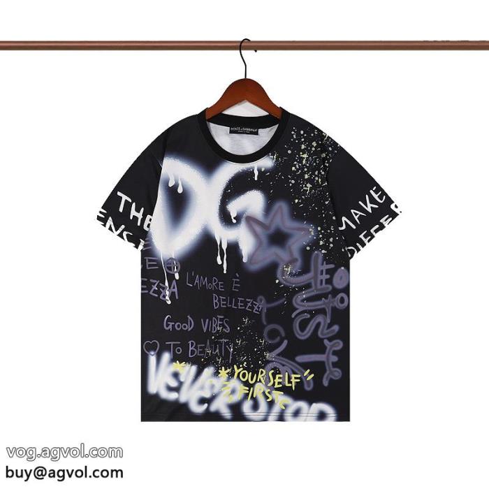 一流Dolce&Gabbana偽物 ブランド半袖Tシャツカジュアルなのに高感度が高く最新とても可愛い_0_2