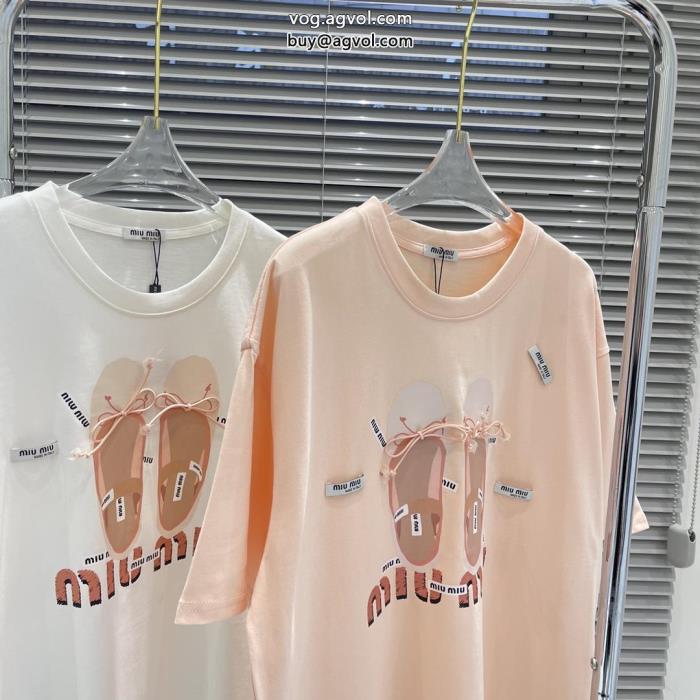 おしゃれを楽しむ！優秀なアイテム半袖Tシャツスーパー コピー 安心 ミュウミュウ_0_2