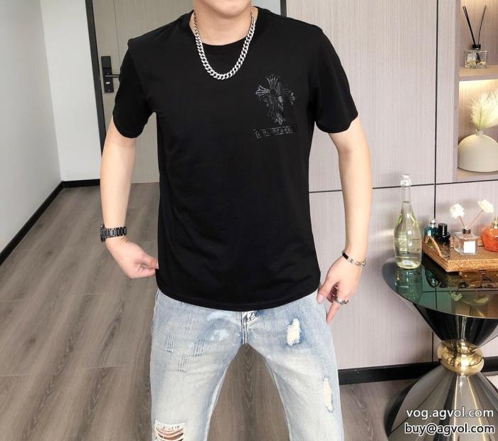 ブランド 偽物今年らしい着こなしカジュアル反転魅力クロムハーツ半袖Tシャツ_0_0