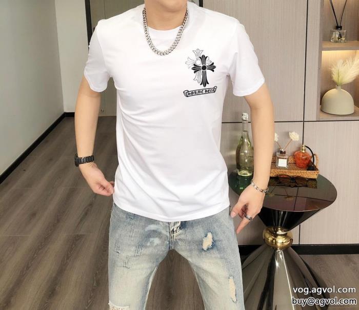 ブランド 偽物今年らしい着こなしカジュアル反転魅力クロムハーツ半袖Tシャツ_0_3