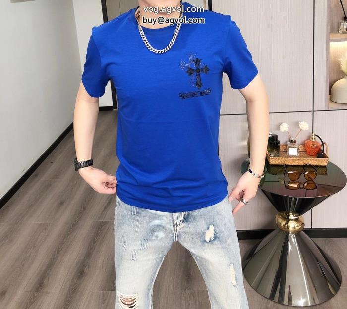 ブランド 偽物今年らしい着こなしカジュアル反転魅力クロムハーツ半袖Tシャツ_0_5