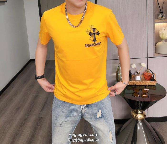 ブランド 偽物今年らしい着こなしカジュアル反転魅力クロムハーツ半袖Tシャツ_0_7