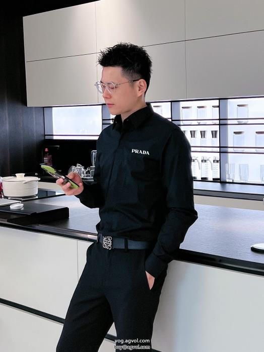 大人レディなシルエット人気話題PRADA長袖Tシャツブランド レプリカ_0_3