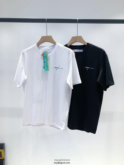 Off-Whiteブランド フェイクジュアル感強めの着柔らかい色調半袖Tシャツ_0_0
