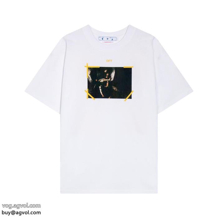 オフホワイト半袖Tシャツコピー 商品 ブランド大人の可愛さを引き立て完売間近_0_1