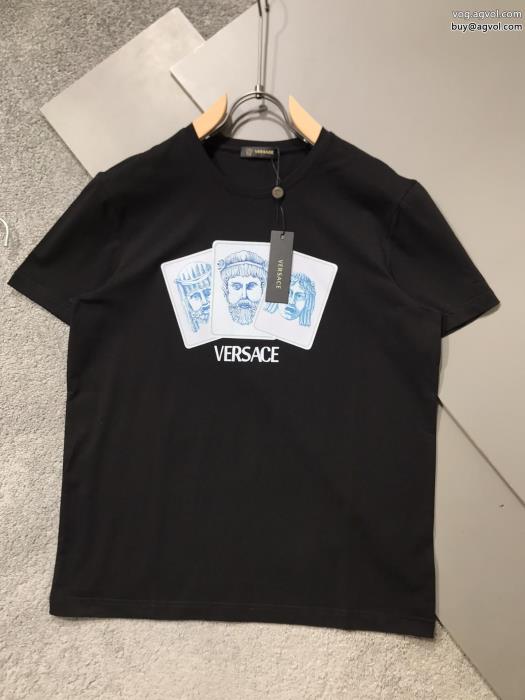 VERSACE清潔感のある肌見せ特に話題なの上品　即完売半袖Tシャツコピー 品 販売_0_0