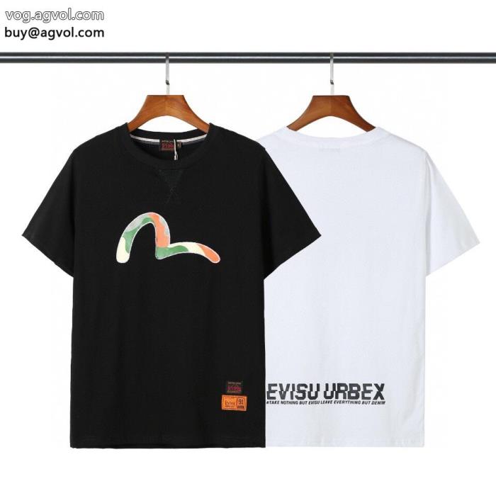 海外限定モデル 新作季節を問わず活躍しブランド コピー半袖Tシャツエヴィス_0_1