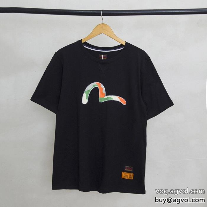 海外限定モデル 新作季節を問わず活躍しブランド コピー半袖Tシャツエヴィス_0_2