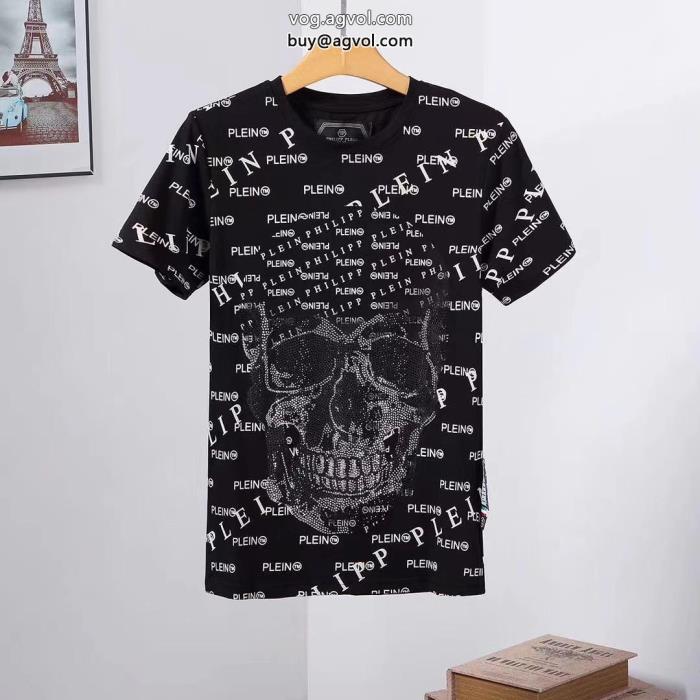 フィリッププレイン最新先取りおしゃれなロゴ入り人気新作　ロゴ入りスーパー コピー 販売半袖Tシャツ_0_0
