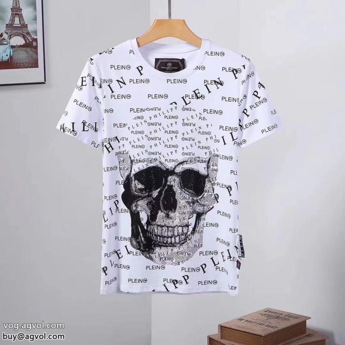 フィリッププレイン最新先取りおしゃれなロゴ入り人気新作　ロゴ入りスーパー コピー 販売半袖Tシャツ_0_2