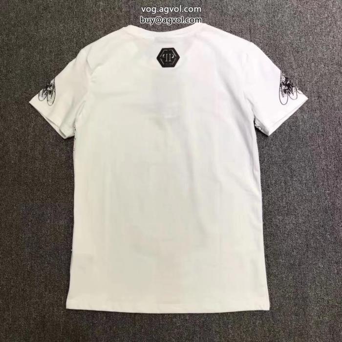 激安 ブランド 通販今っぽいスタイルに決まる軽やかな印象半袖TシャツPHILIPP PLEIN_0_1