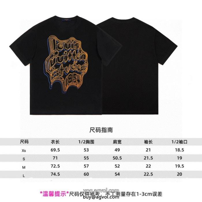 通販 ブランド半袖TシャツLOUIS VUITTON今旬のシルエットバランス今年らしく魅力的アップ_0_3