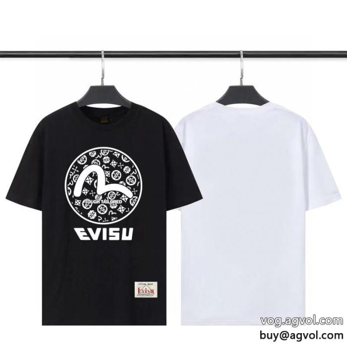 ブランド 偽物人気の高い日本完売EVISU半袖Tシャツ_0_0