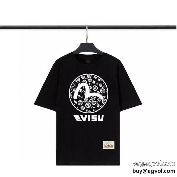 ブランド 偽物人気の高い日本完売EVISU半袖Tシャツ_0_1
