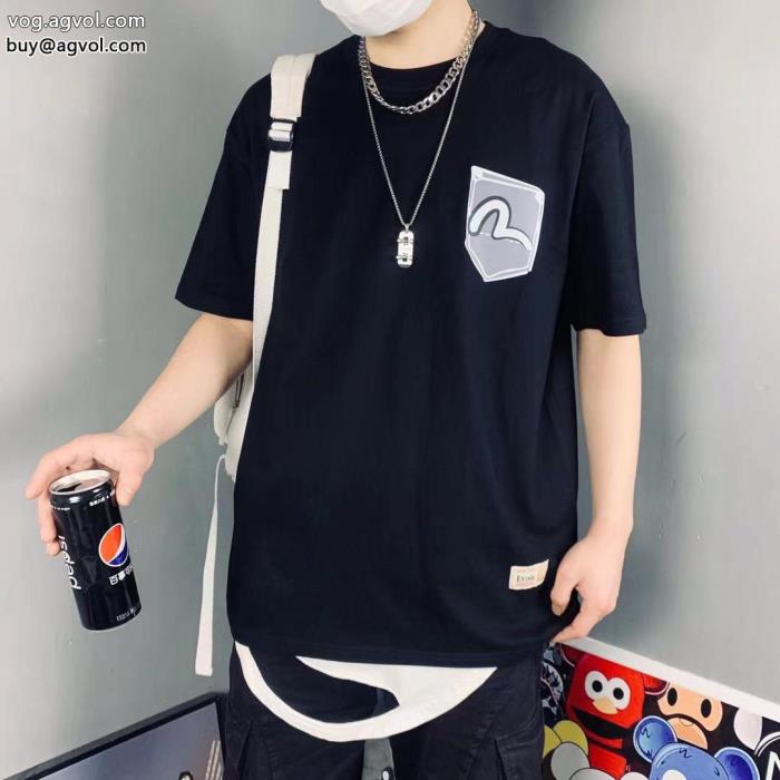 半袖Tシャツスーパー コピー 品EVISU残りサイズわずか高い人気_0_3