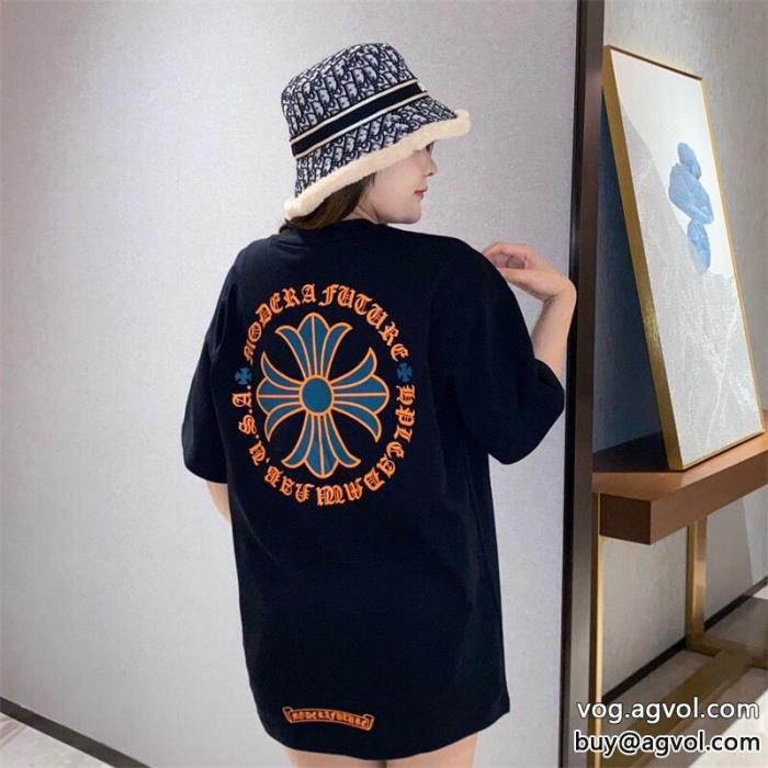 ブランド コピー 販売クロムハーツ国内入手困難大人可愛いスタイル&nbsp;半袖Tシャツ_0_2