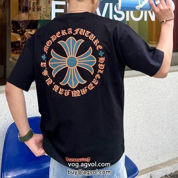ブランド コピー 販売クロムハーツ国内入手困難大人可愛いスタイル&nbsp;半袖Tシャツ_0_3