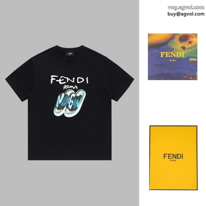 韓国ファッション今すぐ欲しい偽 ブランド 半袖Tシャツフェンディ_0_1