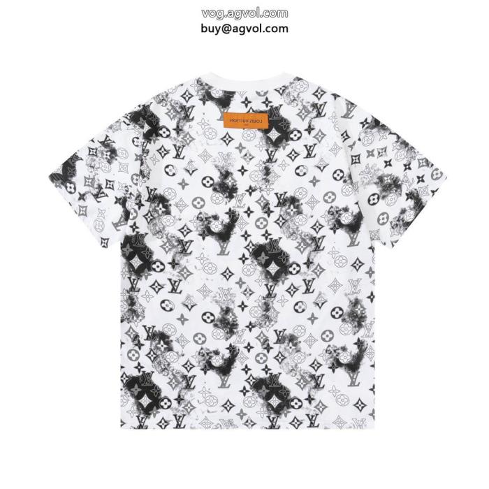 コピー 商品 ブランド半袖TシャツLOUIS VUITTON一目惚れしたスタイルアップ上品_0_1