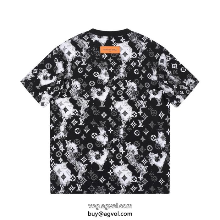 コピー 商品 ブランド半袖TシャツLOUIS VUITTON一目惚れしたスタイルアップ上品_0_0