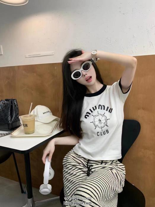 スーパー コピー 安心ミュウミュウ半袖Tシャツ人気ブランド今季大人気のデザイン_0_1