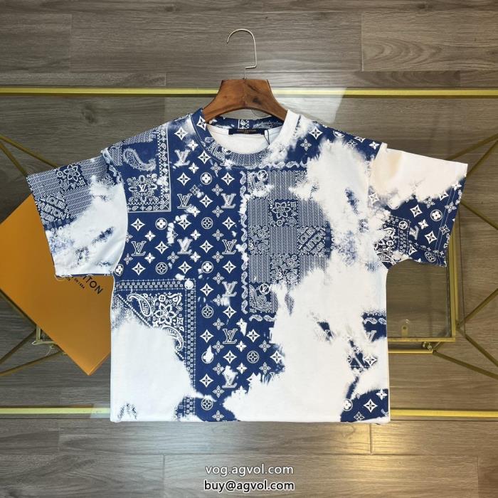 偽 ブランド サラサラの着心地優しい肌触り半袖Tシャツルイ ヴィトン_0_1