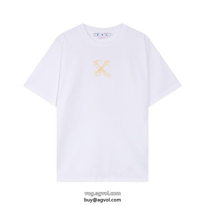 オフホワイト派手すぎずキュートな印象半袖Tシャツ偽 ブランド 通販_0_1