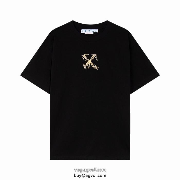 オフホワイト派手すぎずキュートな印象半袖Tシャツ偽 ブランド 通販_0_4
