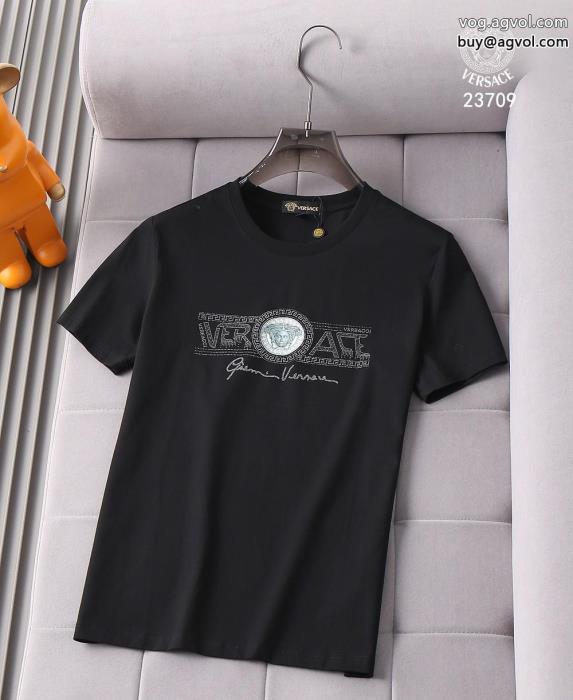 コピー 商品 販売半袖Tシャツ快適な着心地新鮮ながら上品VERSACE_0_0