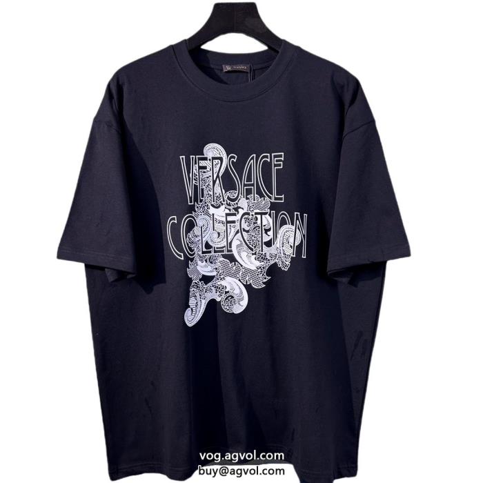 偽 ブランド 通販VERSACE注文殺到肌触りの良いサラりと半袖Tシャツ_0_3