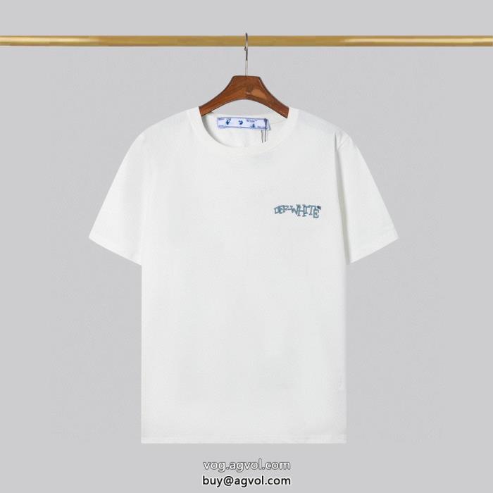 激安 ブランドオフホワイト涼しげに演出お洒落度が一段アップする半袖Tシャツ_0_3