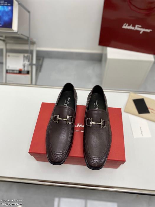 偽物 ブランド早期完売23AWの最新アイテムFERRAGAMOビジネスシューズ_0_2