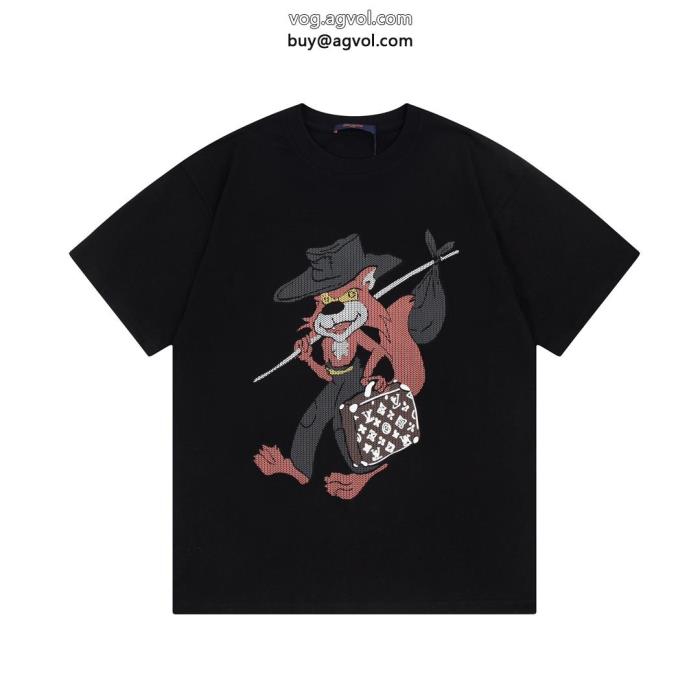 コピー 品 販売ルイ ヴィトン美し過ぎる愛用ブランド半袖Tシャツ_0_0