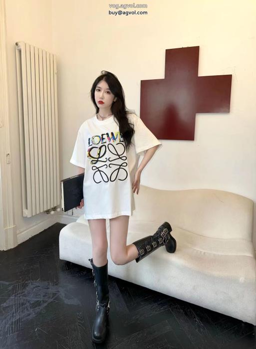 ロエベブランド 品 スーパー コピー大人着用可プレミアム品質半袖Tシャツ_0_2