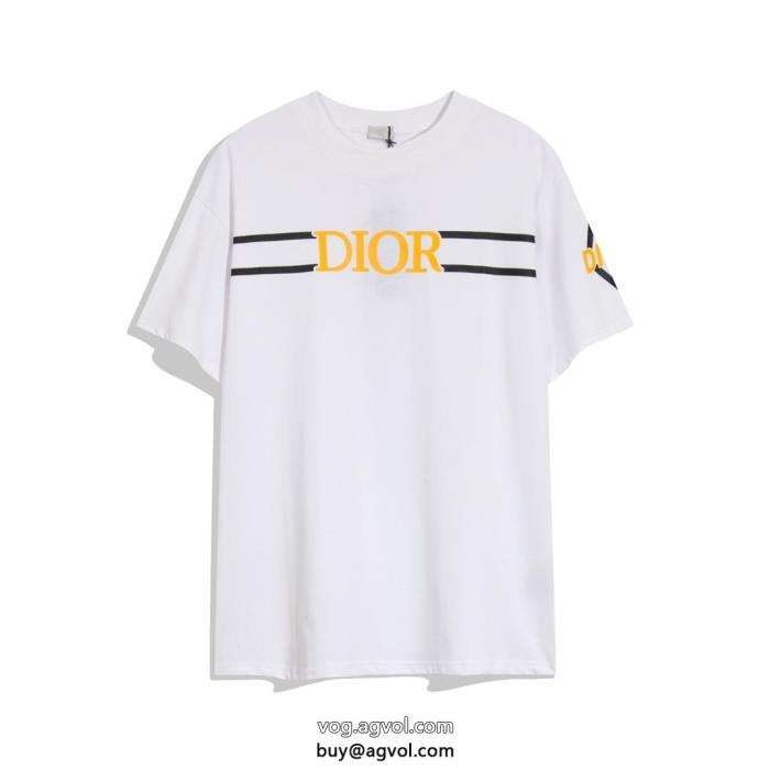 DIORオフィスファッション派手すぎず半袖Tシャツブランド コピー 激安_0_1