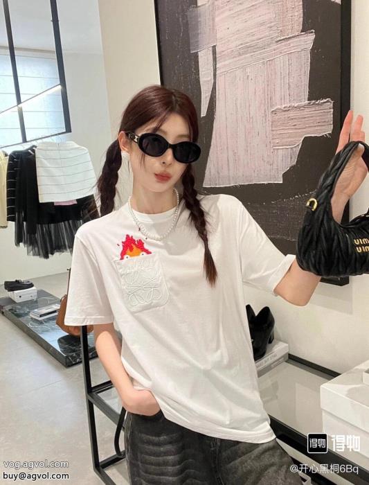偽 ブランド 通販2023を感じさせる海外限定半袖TシャツLOEWE_0_2