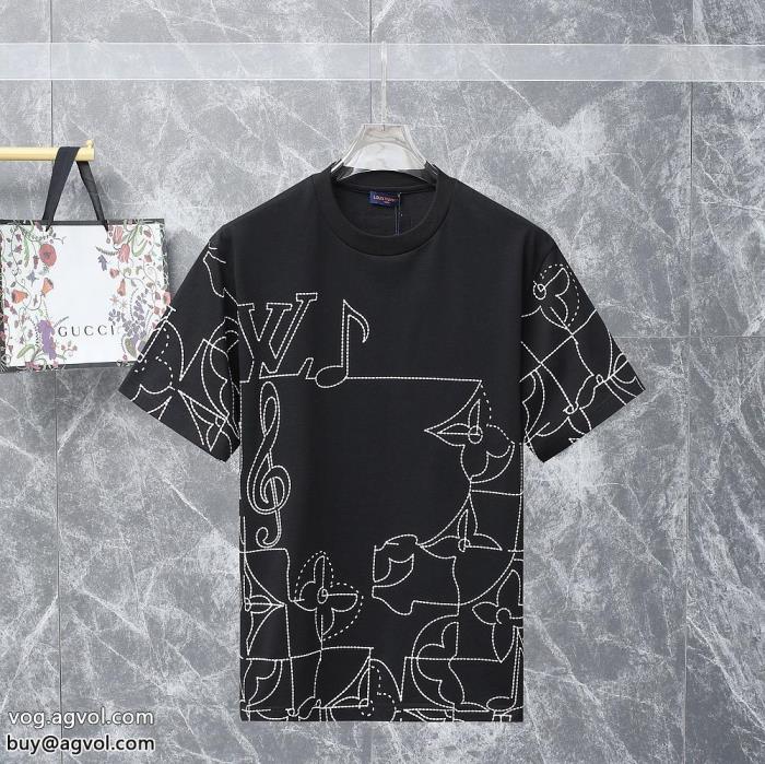 大変お買得絶大な人気を誇るルイ ヴィトンブランド フェイク半袖Tシャツ_0_0