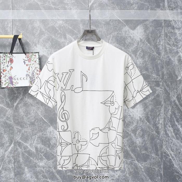大変お買得絶大な人気を誇るルイ ヴィトンブランド フェイク半袖Tシャツ_0_1