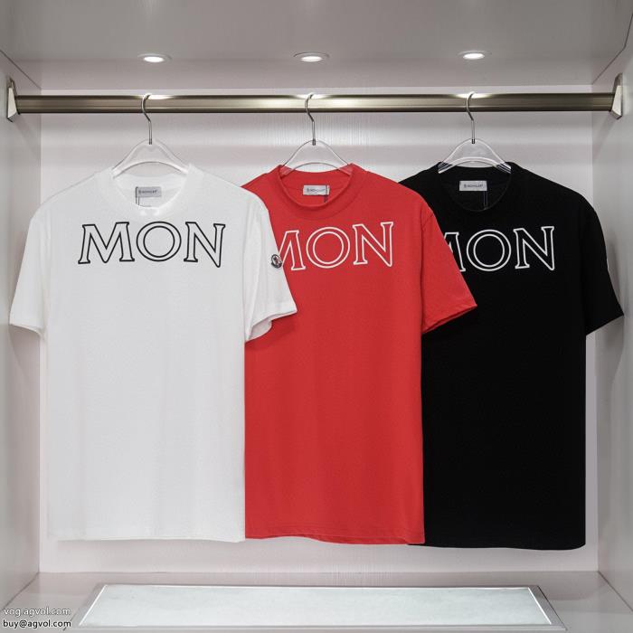 爽やかな色合い人気新作　ロゴ入り半袖Tシャツブランド 偽物MONCLER_0_3