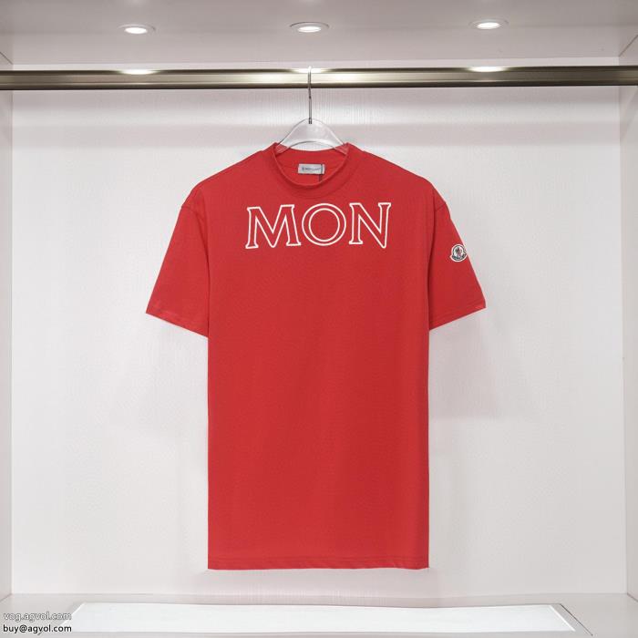 爽やかな色合い人気新作　ロゴ入り半袖Tシャツブランド 偽物MONCLER_0_4
