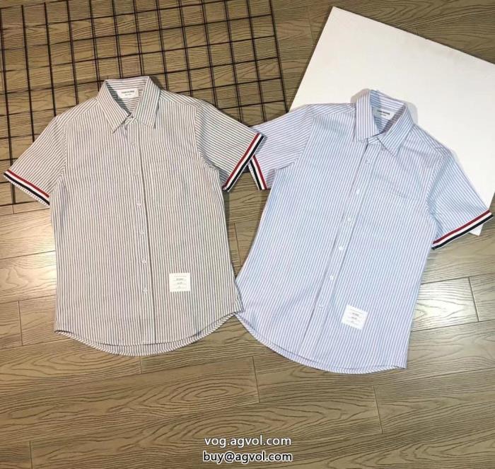 限定生産品ゆったりシルエットTHOM BROWNEブランド 激安 半袖シャツ_0_1