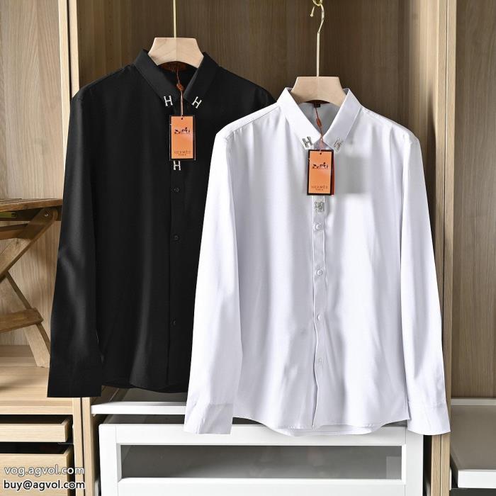 ブランド コピー 安心今年の2023先行販売新作高品質素材長袖シャツHERMES_0_1