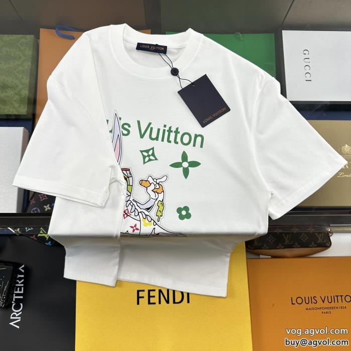 LOUIS VUITTONブランド コピー 品2023用今年もトレンド半袖Tシャツ_0_3